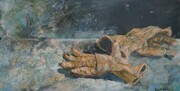 Work Gloves  12x24 inches Acrylic on Cradleboard